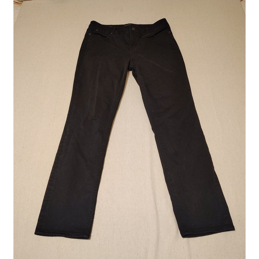 Talbots Flawless Five-Pocket Straight Leg Jeans Black Size 10 Womens Pants - Picture 1 of 8
